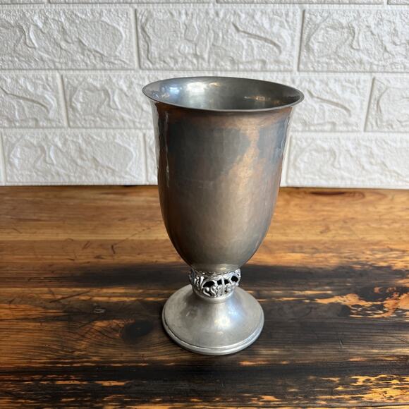 Vintage MAX Reig Williamsburg Restoration Pewter Cup Wine  Max Rieg MR 1180 Pewter Chalice Cups • Set of 2 • Handmade Modernist Goblets